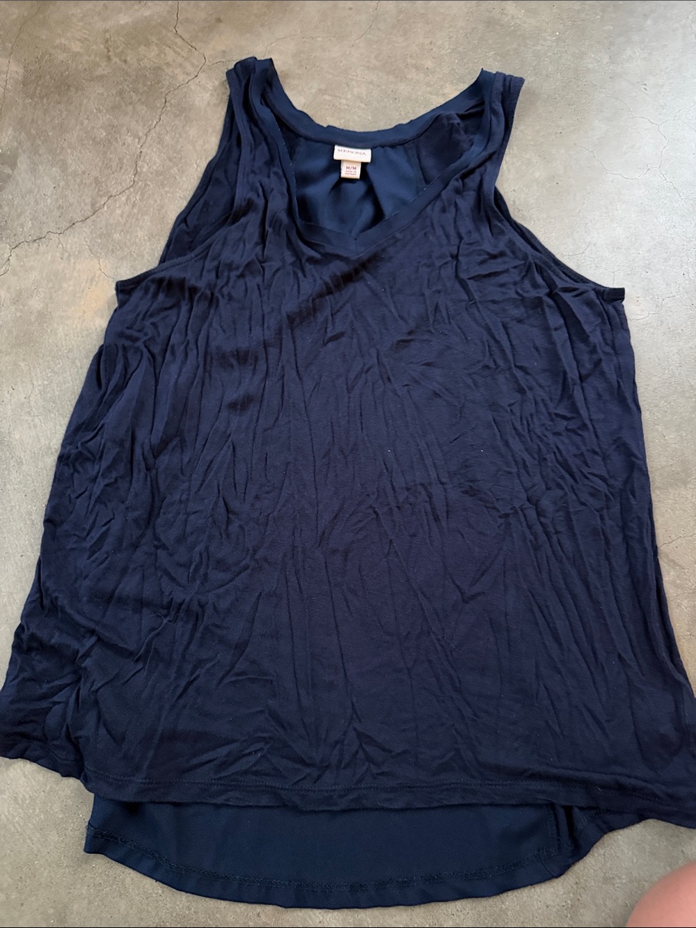 Merona Navy V-Neck Tank Top